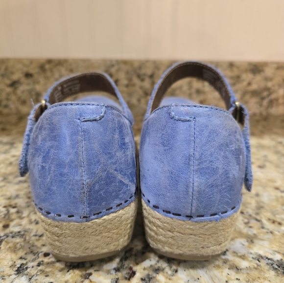 Dansko Blue Mary Jane Platform Espadrilles Size 38 (9) - Picture 4 of 6